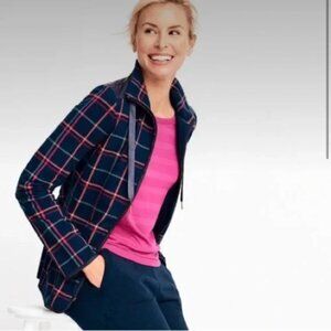 T for Talbots Tattersall Full Zip Jacket